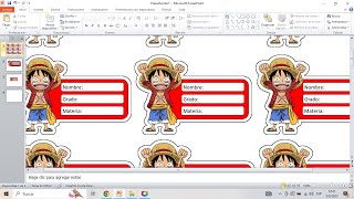 Como hacer etiquetas escolares en Power Point [upl. by Notserp]