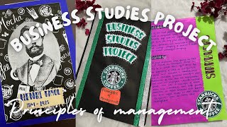 Class 12 Business Studies Project on Principles Of Management in reference to Starbucks [upl. by Ailec]