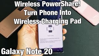 Galaxy Note 20 How to Use PowerShare Turn Phone Into Wireless Charging Pad [upl. by Aciemaj]