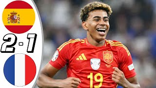 Spain vs France 21 All Goals amp Highlights  Euro 2024 [upl. by Ocsicnarf639]