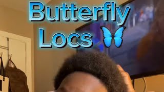 Butterfly Locs on Natural 4c Short Hair 🦋 [upl. by Strohl908]