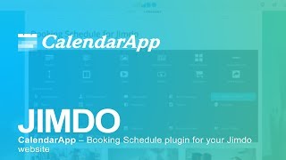 CalendarApp – Booking Schedule plugin for your Jimdo website [upl. by Notlek]