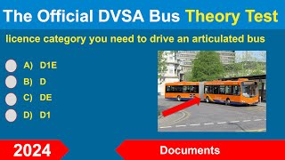 DVSA Bus and Coach PCV Licence Theory Test and Answers  Documents 2024 [upl. by Nordgren]