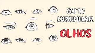 Como Desenhar Olhos Anime ou RealistaPasso a Passo [upl. by Hootman]