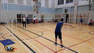 Badminton  Exercice 1  Smash et remonte en équipe de 2 [upl. by Ynatsyd]