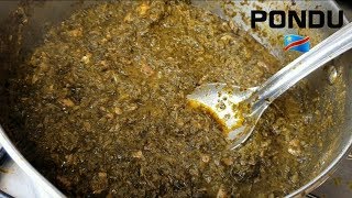 Meilleur Recette De Pondu Congolaise  feuilledemanioc Saka Saka [upl. by Eenal]