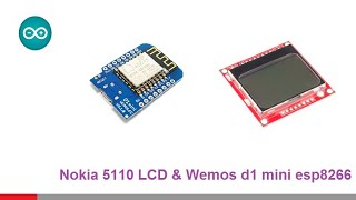 digital clock Nokia 5110 Philips PCD8544 LCD Wemos d1 mini esp8266 WiFi NTP Sync [upl. by Zaragoza]