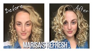 How To Refresh Curly Hair Between Washes Marisa’s Refresh [upl. by Kelbee]