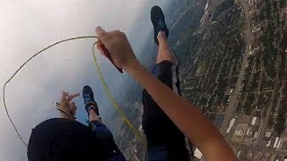 Watch the horrifying moment this skydivers parachute fails [upl. by Netty]