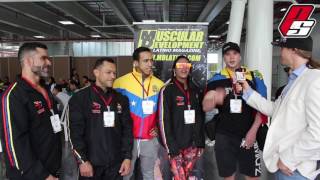 PESAJE MR OLYMPIA AMATEUR COLOMBIA 2017 CON EQUIPO DE VENEZUELA [upl. by Relyt]