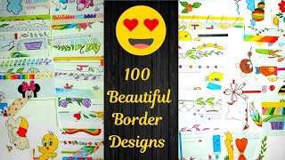 100 Beautiful Border Designs  Project Work Designs  Front Page Design For Project Work File Decor [upl. by Rossy]