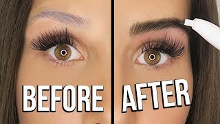 Getting My Eyebrows Tattooed Microblading [upl. by Kolodgie]