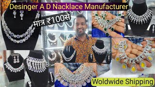 Biggest A D Jewellery Supplier  A D Nacklace Manufacturer  A D Jewellery Wholesale Market in Delhi [upl. by Ogawa]