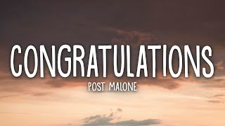 Post Malone  Congratulations Lyrics ft Quavo [upl. by Allenad]