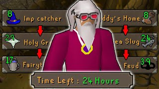 How Far can the Most Efficient OSRS Quest Route Get a New Account in 24 Hours [upl. by Yluj130]