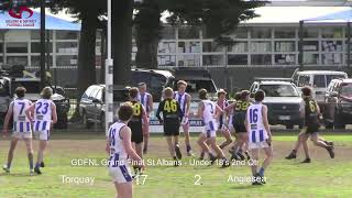 GDFNL Grand Final  Torquay Vs Anglesea  140924 [upl. by Lilias]