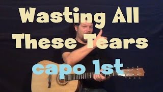 Wasting All These Tears Cassadee Pope Easy Guitar Lesson Strum Chords How to Play Tutorial [upl. by Lhok]