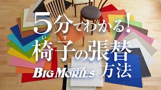 【基礎編】5分でわかる！椅子の張り替え方法！初心者歓迎 DIY 「いす はりかえ 5分」 [upl. by Onailime734]