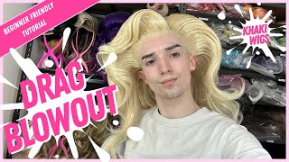 Beginner Friendly  Drag Wig Styling Tutorial  Classic Drag Blowout [upl. by Armyn920]