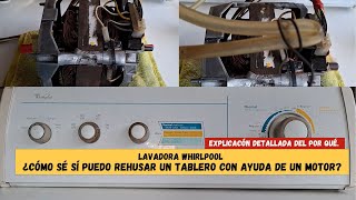 Lavadora Whirlpool ¿Cómo revisar funciones del tablero de lavar drenar exprimir junto con el motor [upl. by Lorena]