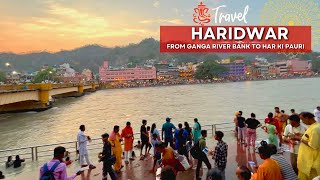 HARIDWAR  THE HOLY CITY of INDIA  Walking tour Ganga River to Har Ki Pauri [upl. by Rotceh253]