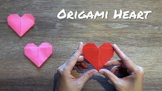 How to fold a paper heart  Easy Origami Heart [upl. by Mallory]