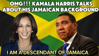 OMG KAMALA HARRIS TALK ABOUT HER BACKGROUND OF JAMAICA amp THE STRONG RELATIONSHIP BTW USA amp JAMAICA [upl. by Armando]