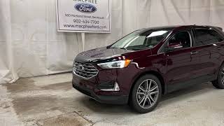 BURGUNDY VELVET MET TINTED CC 2021 Ford Edge TITANIUM Review  MacPhee Ford [upl. by Fiel975]