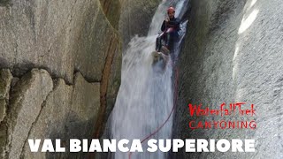 Canyoning Val Bianca superiore  Waterfall Trek [upl. by Dnalra675]