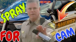 SHERIFF PULLS SPRAY WHEN HIS FEELINGS GET HURT [upl. by Eki]