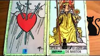 Combinaciones tarot con el TRES de ESPADAS  ARCANOS MENORES DE BASTOS Por TARA [upl. by Debby]