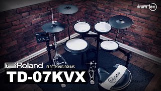 Roland TD07KVX electronic drums unboxing amp playing by drumtec [upl. by Flo]