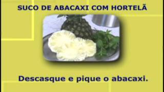 RECEITA E BENEFÍCIOS SUCO DE ABACAXI COM HORTELÃ  SAÚDE BRASIL [upl. by Armstrong777]