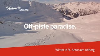 Experience heavenly offpiste moments in St Anton am Arlberg [upl. by Tereb188]