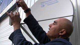 HowtoreplaceanLNB  installing and replacinganlnb on a fta dish [upl. by Mattias250]