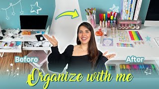 Desk  Stationery Organization Makeover ✨  Heli Ved [upl. by Nivel]