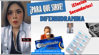 DIFENIDRAMINA para que sirve Doctoraleon y efectos secundarios [upl. by Ennasil]