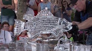 Ice Carving at the 2016 Iowa State Fair [upl. by Sauveur191]