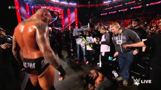 Randy Orton utterly dismantles Seth Rollins Raw March 9 2015 [upl. by Ahtabat]