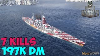 World of WarShips  Francesco Caracciolo  7 KILLS  197K Damage  Replay Gameplay 1080p 60 fps [upl. by Aspia]