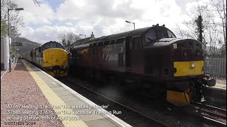 Back to the 80s at Arisaig The West Highlander amp Jacobite Training Class 37s 080424 [upl. by Yelyah]