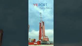 Yilport Puerto Bolivar Gottwald 8410 Mhc crane tower installation with 7408 [upl. by Ruphina]