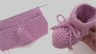 Very Easy Knitting Baby Socks  Woolen Shoes  Woolen Socks For Baby [upl. by Orimar829]