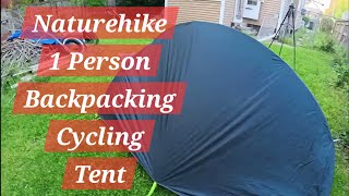 Naturehike 1 Person Tent SetupReviewWaterproof Testing [upl. by Kerri]