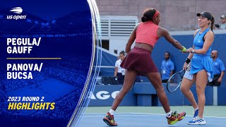 PegulaGauff vs PanovaBucsa Highlights  2023 US Open Round 2 [upl. by Debarath]