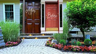 DIY FRONT DOOR MAKEOVER ON A BUDGET [upl. by Aihsia282]