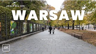 🍂 Autumn walk in Royal Baths Park Łazienki Park  Warsaw Poland 🇵🇱  4k 60 fps [upl. by Hnib]