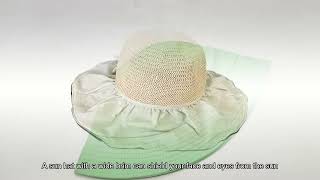 Visor Sun Cap Wide Brimmed Straw Summer Hat Casual Baseball Cap [upl. by Goles]