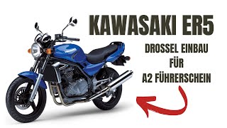 Motorrad drosseln DIYTutorial So drosselst du deine Kawasaki ER5 für den A2Führerschein [upl. by Suivatco]