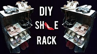 DIY shoe rack  shoe rack from waste crates  easy and fast diy [upl. by Harrat]